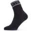 Sealskinz Mautby Waterproof Warm Weather Ankle Length Sock with Hydrostop Black/Grey